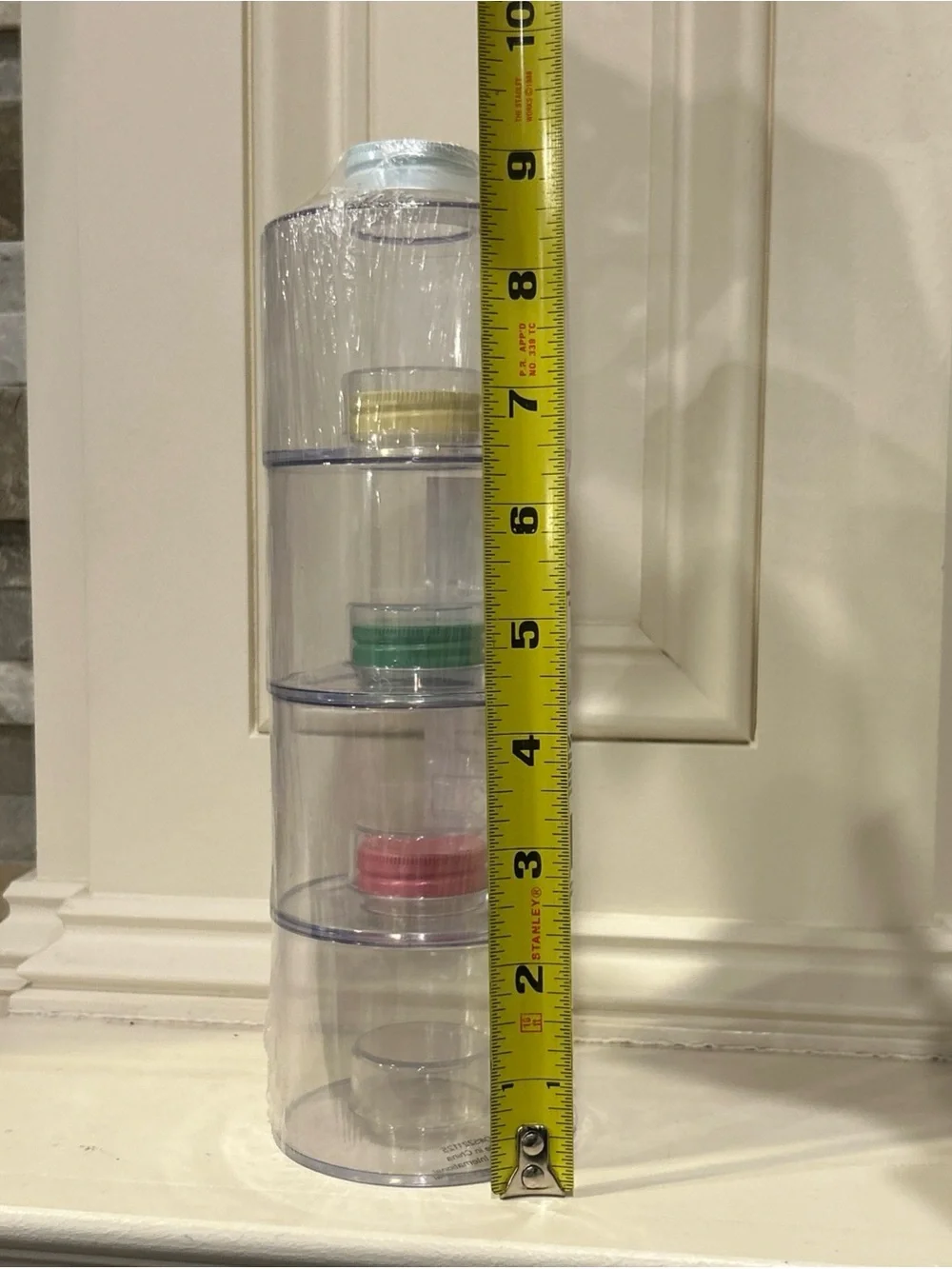 Bullseye’s Playground Clear Stackable Canister Set with Colored Lids